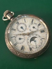 Pocket watch triple calendar