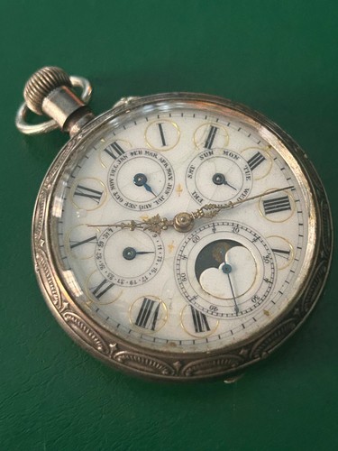 Pocket watch triple calendar