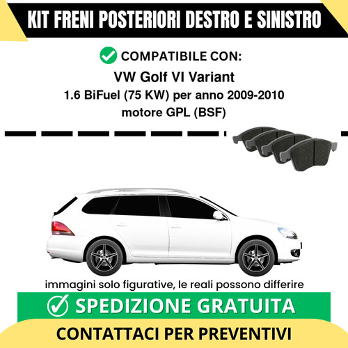 Pastiglie freno posteriori - freno, vw