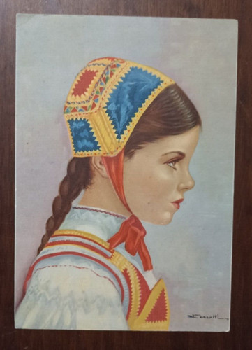 Cartolina costumi sardi - cartolina,