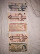 BANCONOTE DOLLARI CANADESI  5-2-1-  DOLLARI