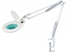 LENTE D'INGRANDIMENTO 5 DIOTTRIE, LAMPADA 56 LED, MORSETTO LABORATORIO ESTETISTA