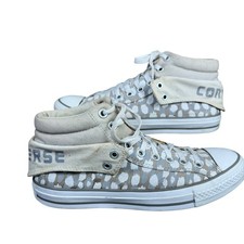 Converse Chuck Taylor PC2 Mid Scarpe da Ginnastica UK 8.5 Grigio Bianco Drizzle Collare Pieghevole