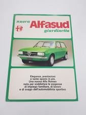 BROCHURE DEPLIANT PROSPEKT ALFA ROMEO NUOVA ALFASUD GIARDINETTA  ORIGINALE