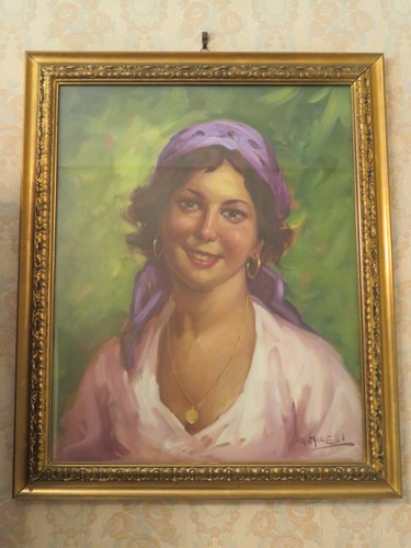 Vecchio quadro dipinto mano - a,