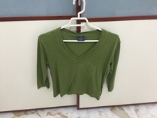 maglietta cotone verde Trussardi Jeans taglia XL manica a 3/4