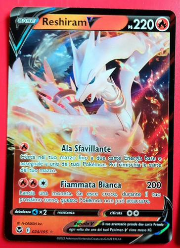 Carta pokemon reshiram - pokemon, v