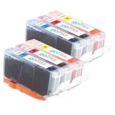 6 cartucce inchiostro per sostituire Canon CLI-521 (C/M/Y) compatibili per stampanti