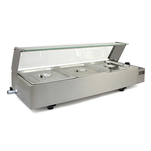 Espositore bagnomaria con 3 - con,
