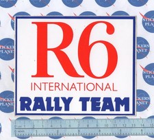 ADESIVO VINTAGE STICKER AUTOCOLLANT AUFKLEBER AUTO TUNING R6 RALLY RACING TEAM
