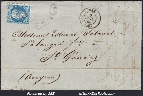 France sur lettre pour - 22,