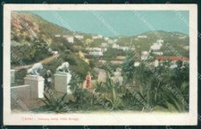 Napoli Capri Villa Krupp PIEGHINA cartolina VK0424
