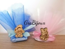 Bomboniera sacchettino nascita baby paperino/a calamita legno