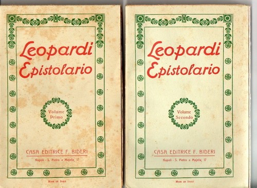Leopardi epistolario con - epistolario,