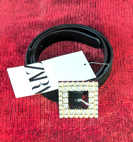 Cintura zara fibbia strass - cintura,