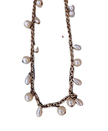 Collana tracolla catena ottone - collana/tracolla,