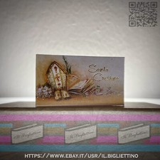 10 BIGLIETTINI BOMBONIERE - CRESIMA - STAMPA OMAGGIO (C206)