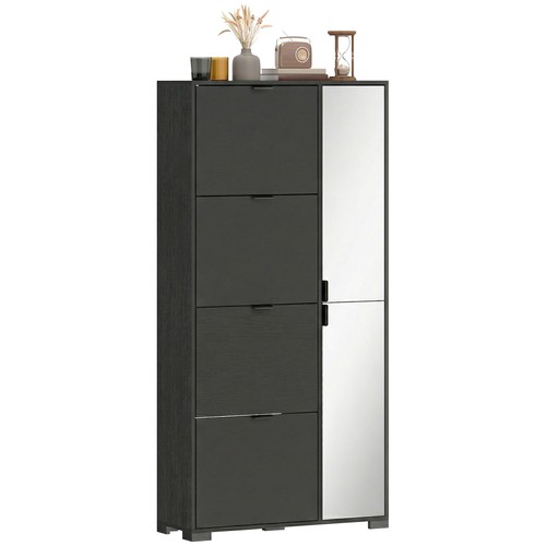 Homcom scarpiera nero 4 - homcom, nero,