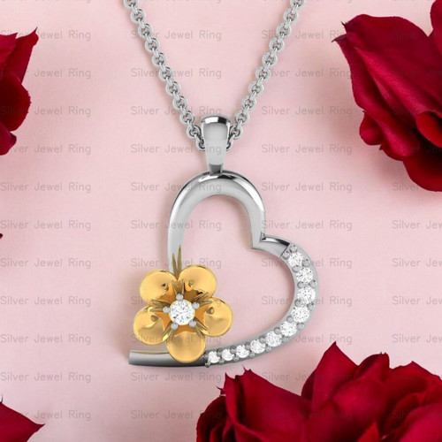 Collana donna bicolore - , cuore