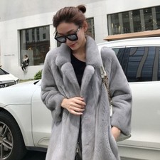 Cappotto invernale donna pelliccia visone imitazione lunghezza media velluto visone tuta colletto giacca