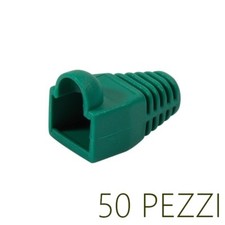 50x Copri connettore Gommino per plug RJ 45 Cavo Rete ethernet RJ45 Lan Verde