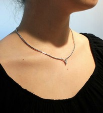 Collier in oro bianco-diamanti 750/°° 18 kt Made in Italy - SCONTO SPECIALE EBAY