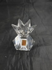Nachtmann Germany 24% Crystal Candlestick Holder Star Shaped Hexagonal Base Bxd