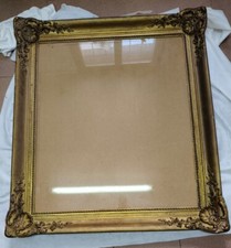 Grande Cornice Dorata Antica Oro Stucco esterno 106x96  interno 87x77 + vetro