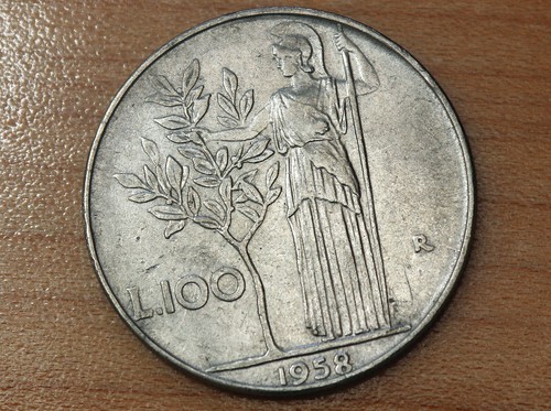 1958 italy 100 lire - 100,