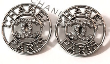 Bottoni in argento con strass