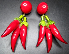 Orecchini traforati peperoncino rosso piccante CILEA PARIS