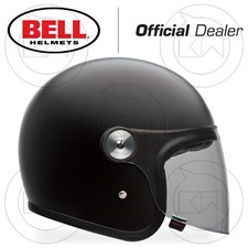 CASCO JET BELL RIOT MATTE BLACK - NERO OPACO VISIERA MOTO SCOOTER CUSTOM VINTAGE
