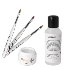 Gel UV 1-Phasengel Trasparente 5ml Incl. 3 Pz. Pinselset E Detergente 100ml