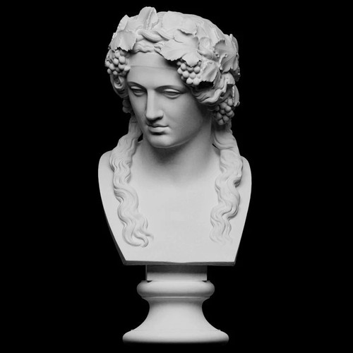 Statua scultura testa bacco - scultura,