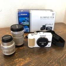 Olympus E PL2 Kit Doppio Zoom M Zuiko 14-42mm 40-150mm Bianco Digitale