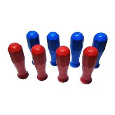 Manopole per Calcio Balilla per Aste Diametro 16mm - 08 Pezzi Blu/Rosse