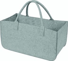 BORSA CESTA PORTALEGNA LEGNA DA ARDERE GRIGIO IN FELTRO 46LT 51x33x27CM