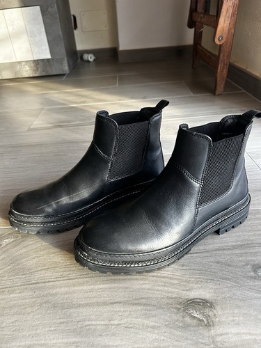 Stivaletti bata pelle - pelle, nera