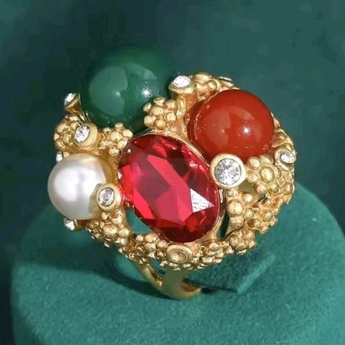 Anello cocktail oro giallo