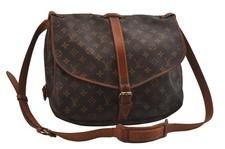 Autentica borsa a tracolla Louis Vuitton Monogram Saumur 35 M42254 LV 5882M