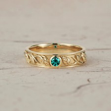 Anello uomo fascia foglia - anello,