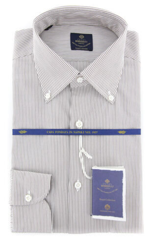 Camicia marrone luigi borrelli - camicia,