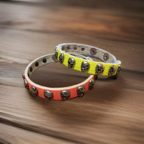 Bracciale artigianale teschio - bracciale,