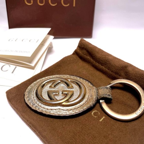 Gucci portachiavi oro marrone - gucci,