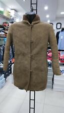 MONTONE SHEARLING Uomo Man Marrone in vera pelle VINTAGE tg 46 MON 371 LZ