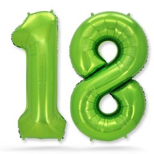 Palloncino Numero 18 verde -