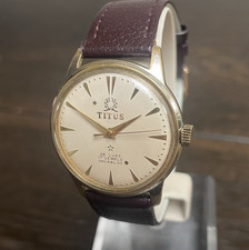 Orologio Vintage Titus Deluxe Manuale WInd 17 Jewel Swiss Made ETA 1680 Placcato Oro