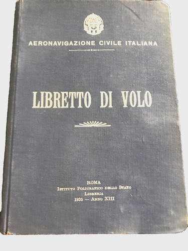 Libretto volo 1936 vercelli - volo,