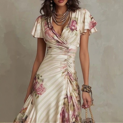 Elegante abito donna floreale