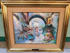 GUIDO MANTOVANI PITTORE 1916-1988 ' UN ANGOLO DEL PORTO DI NAPOLI' MOLTO BELLO